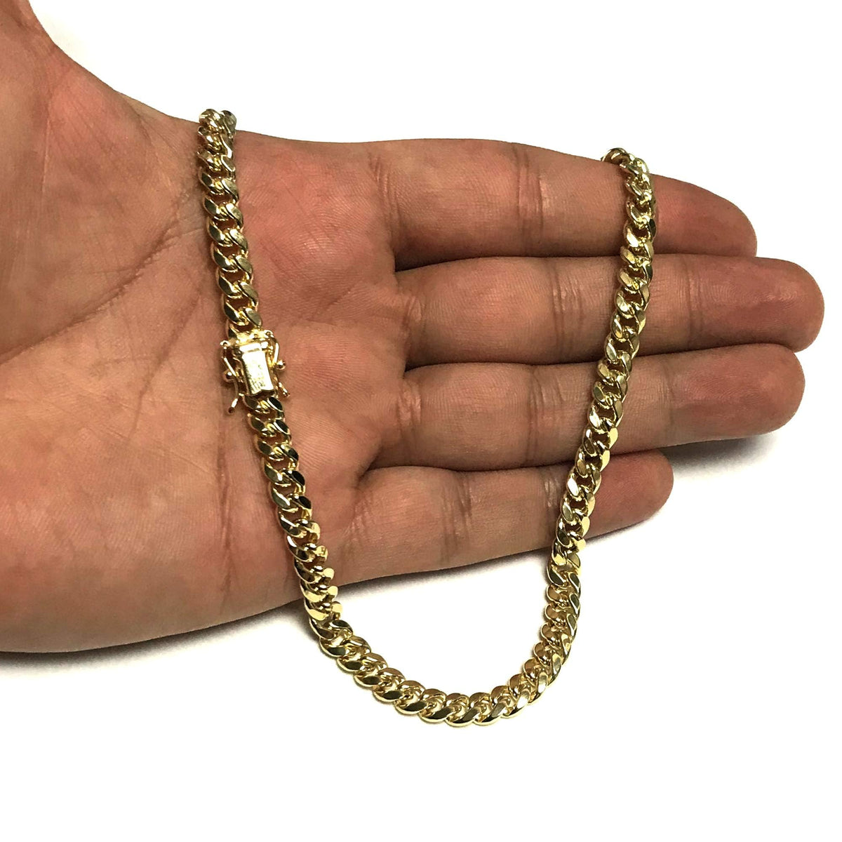 14k Yellow Gold Cuban Link Chain Necklace A276657