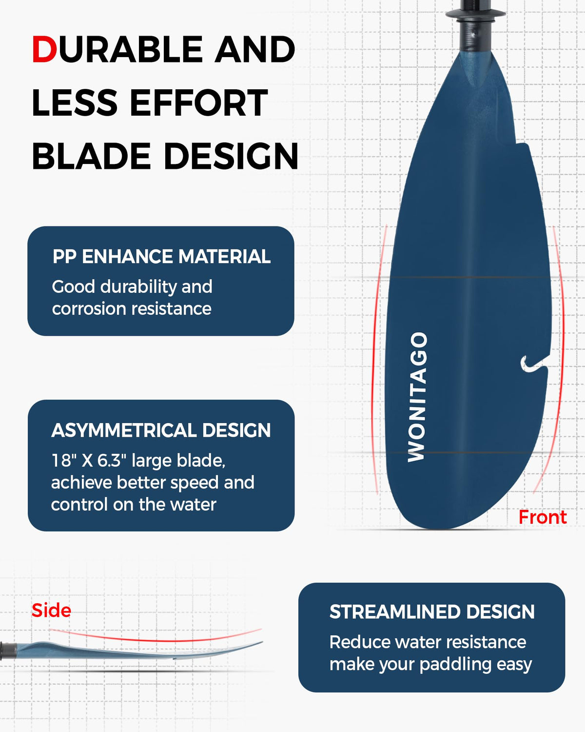 Adjustable Fiberglass Kayak Paddle H70252