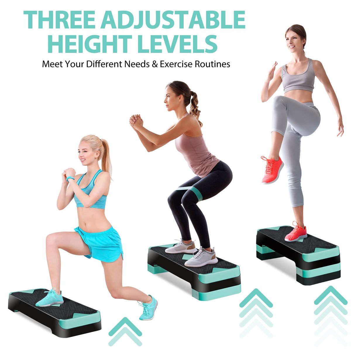 27 Inch Adjustable Aerobic Exercise Step Platform D36846