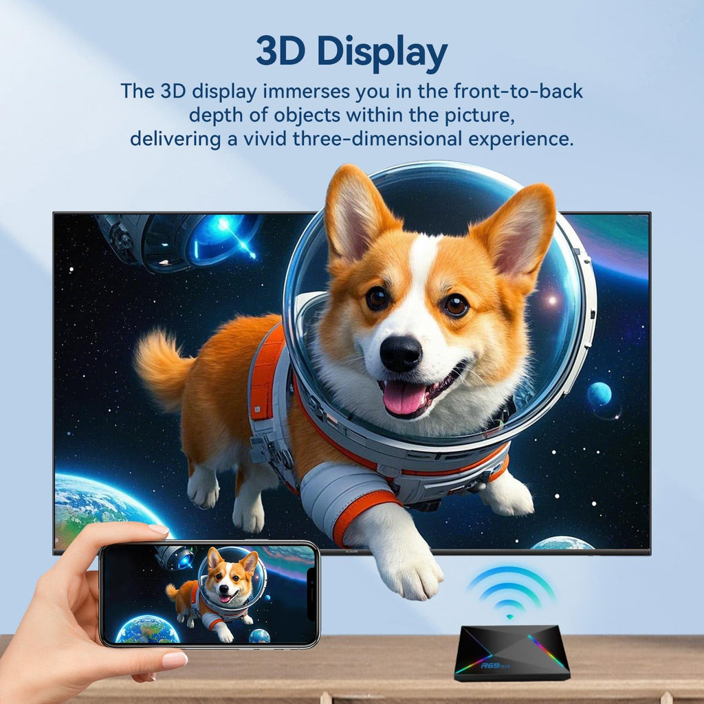 Android TV Box 4GB RAM 32GB ROM 4K 8K WIFI6 1000M Ethernet K921