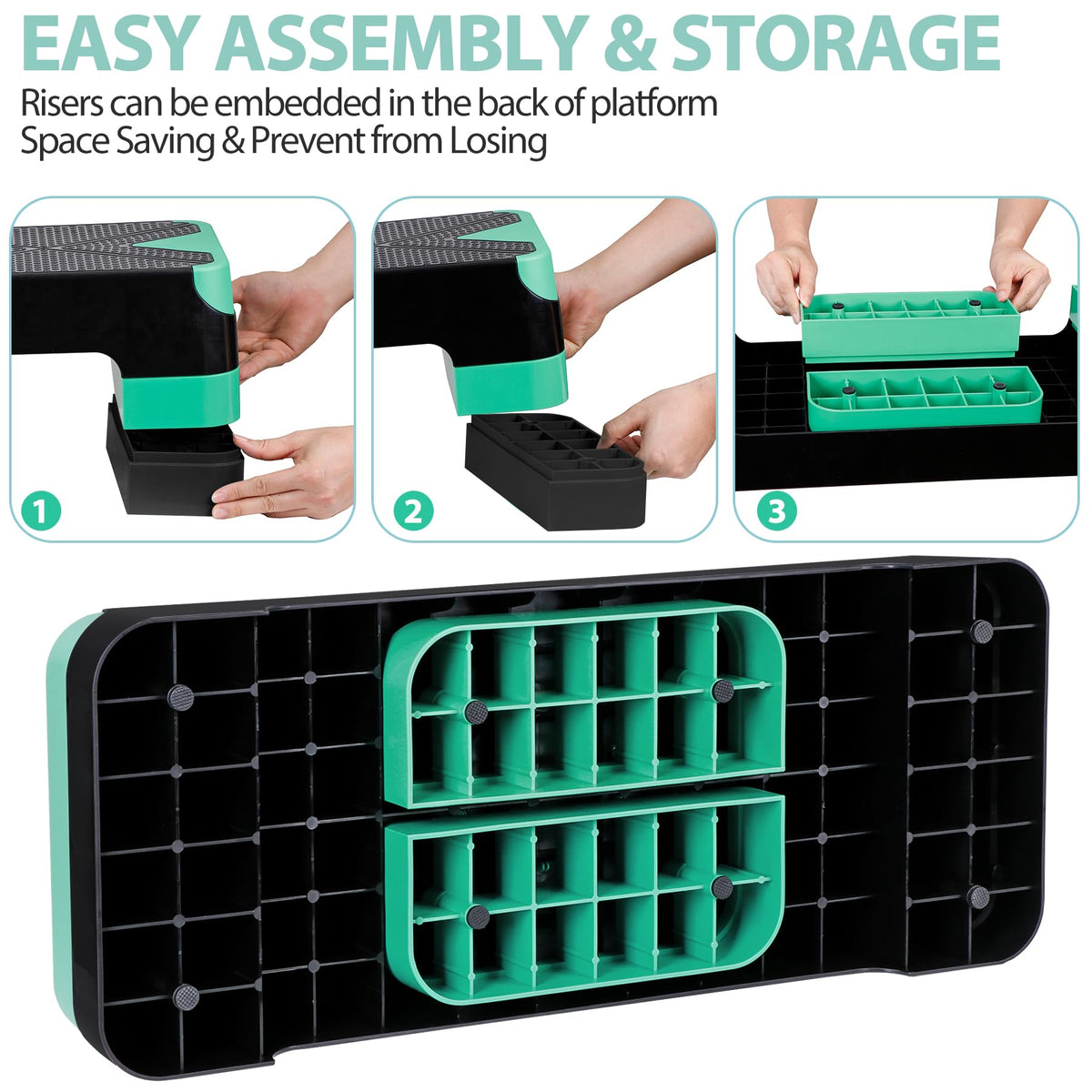 27 Inch Adjustable Aerobic Exercise Step Platform D36846