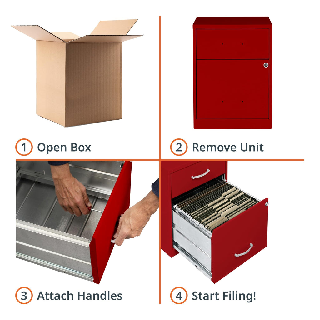 2 Drawer Locking Steel Filing Cabinet D455