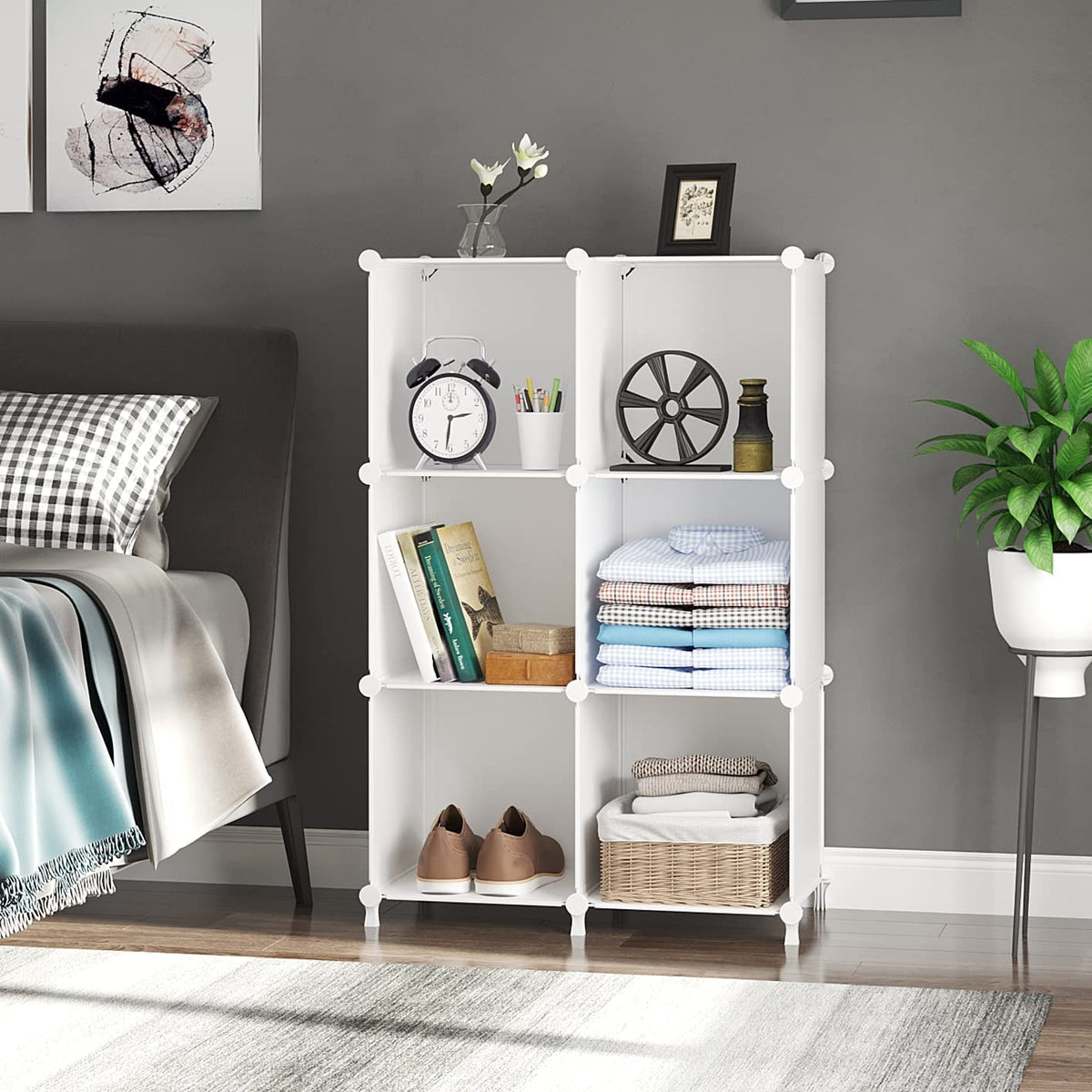 White 6 Cube Storage Organizer X826342