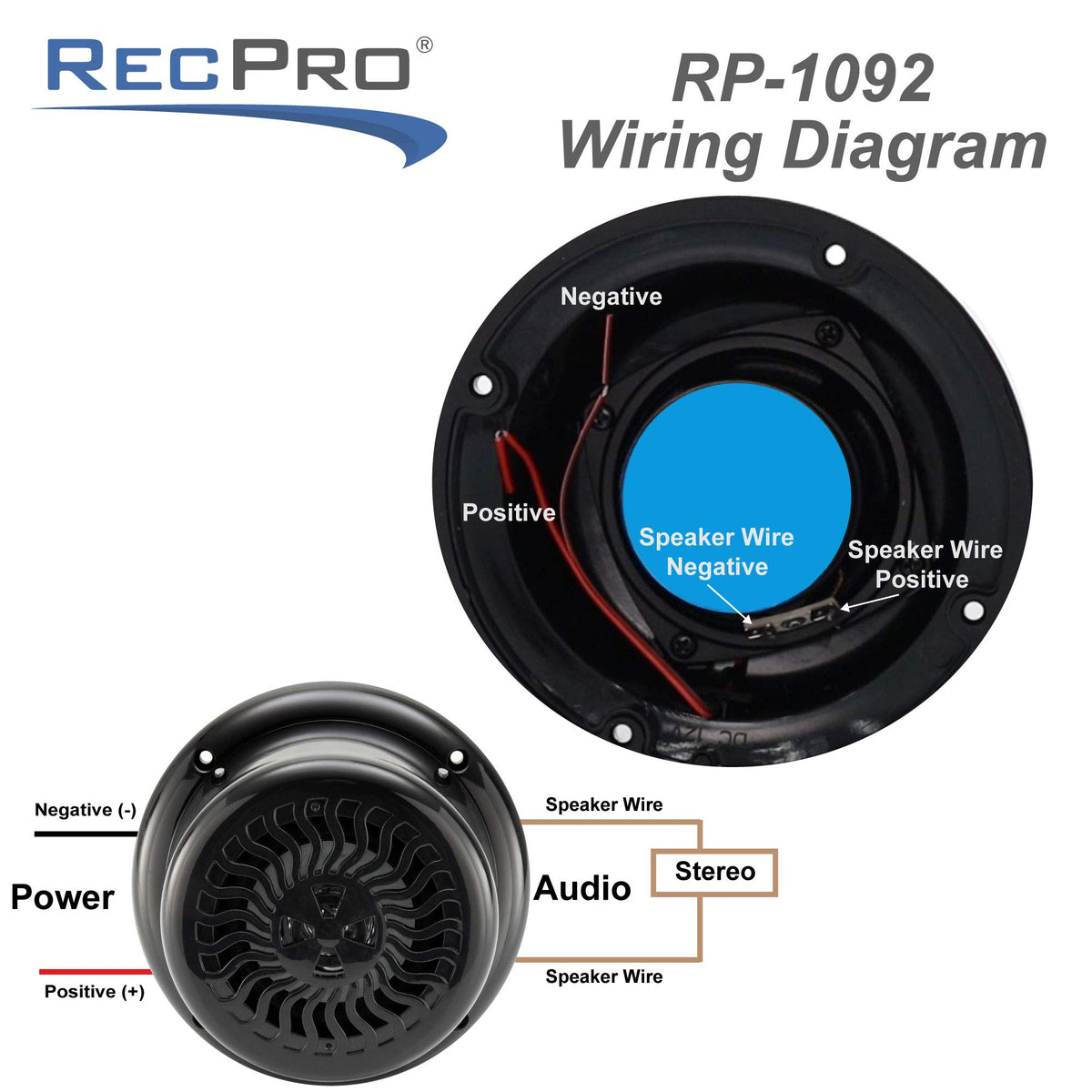 2 Pack 5.25" Black Flush Mount Speakers B839