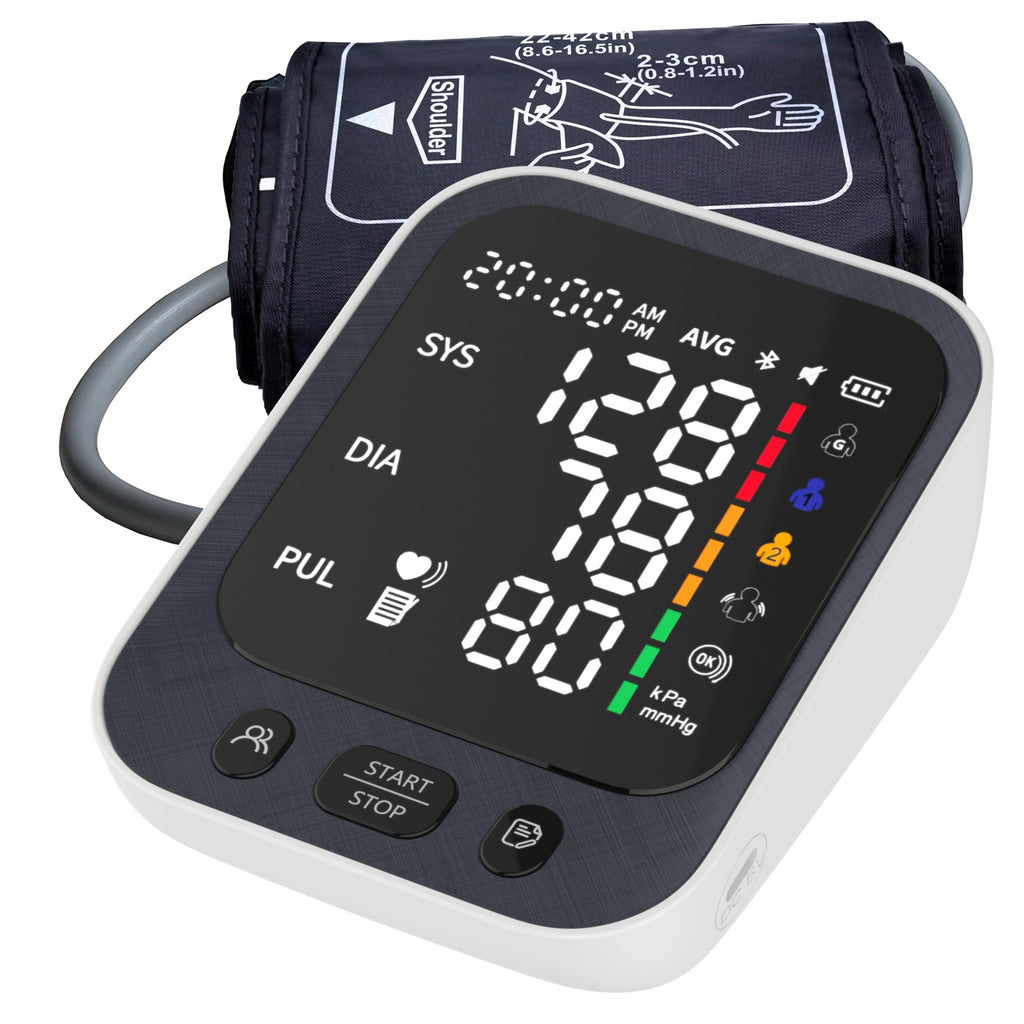 Automatic Upper Arm Blood Pressure Monitor with Large LED Screen and Adjustable Cuff G18434