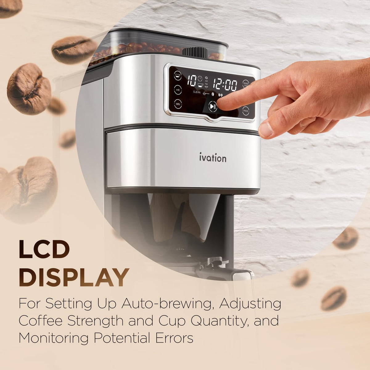 2-in-1 Drip Coffee Maker & Grinder L35627