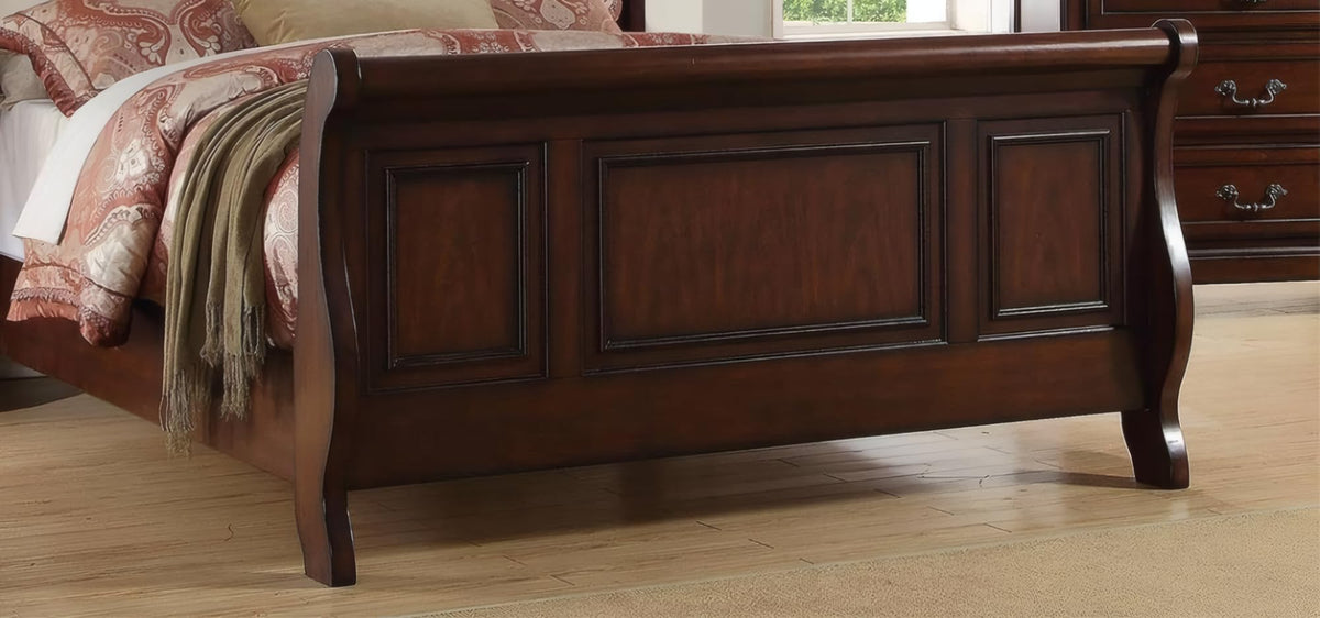 California King Bed Frame Antique Cherry U673