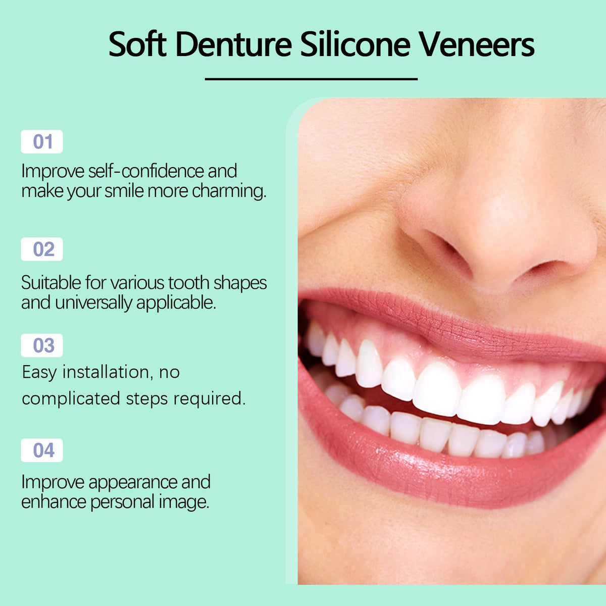 Soft Denture Silicone Veneers, Upper and Lower Denture Set K79055