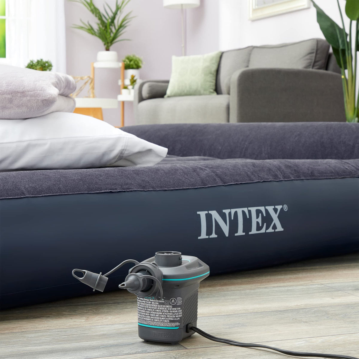 Blue 5-Person Floating with Electric Air Pump B34143