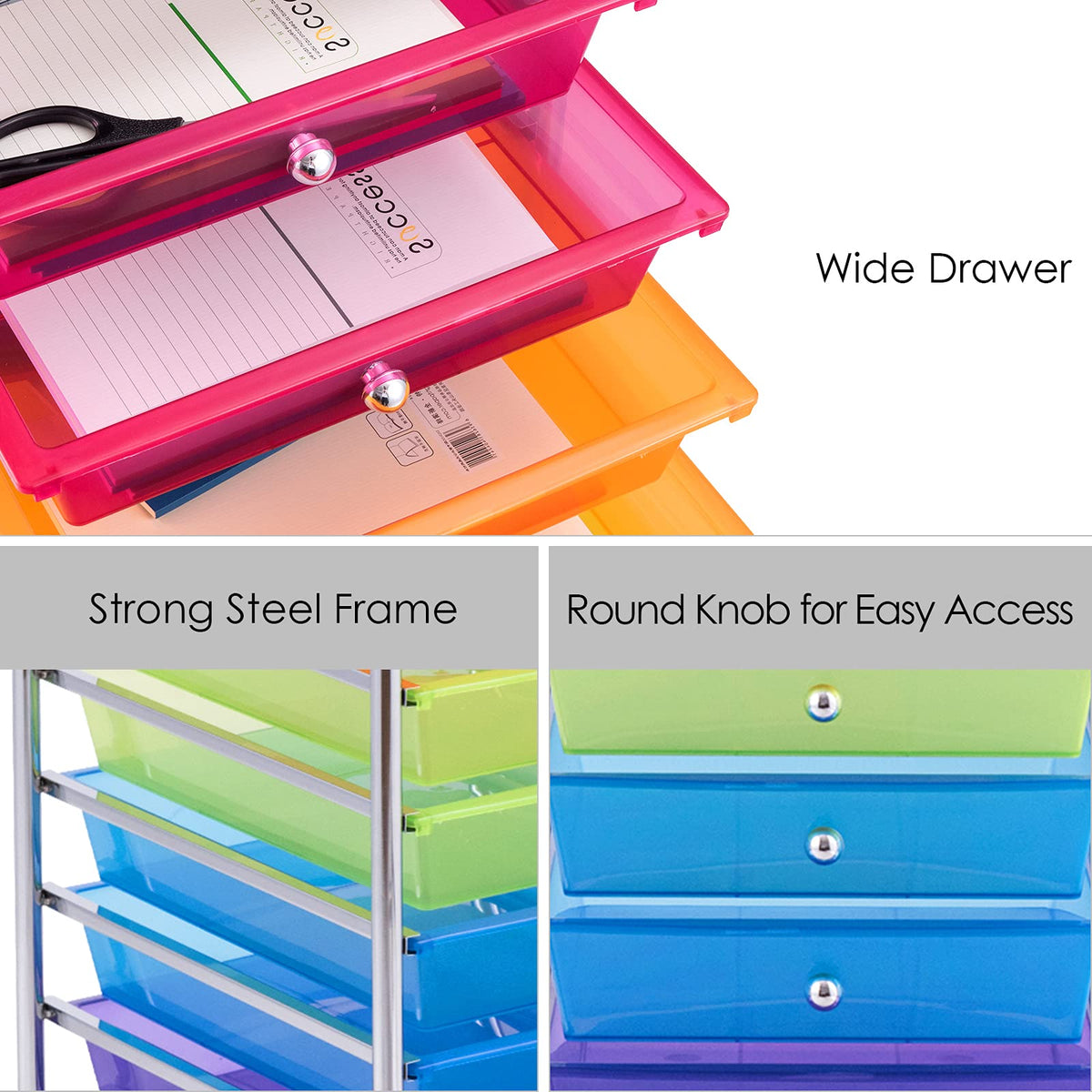 10 Drawer Rolling Storage Cart with Wheels G11190