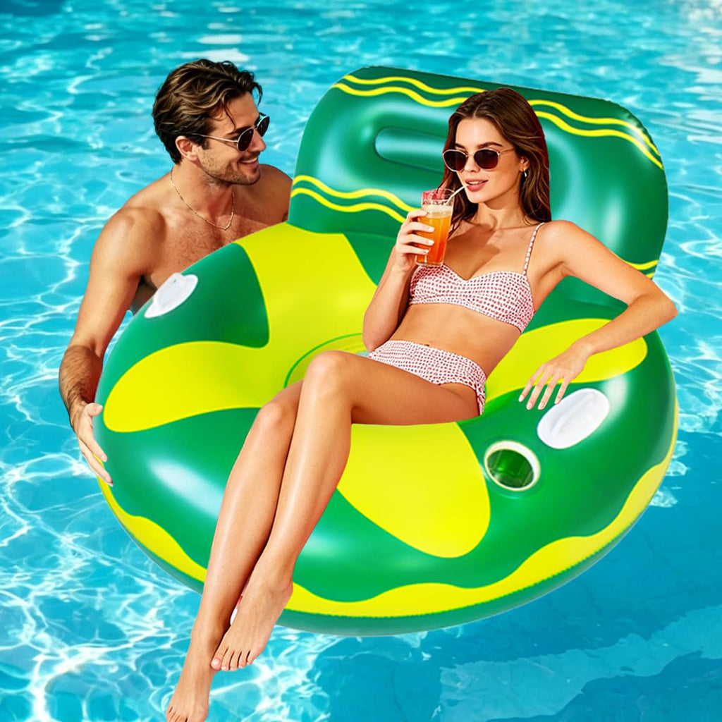 Pool Lounger Float with Cup Holder G8553