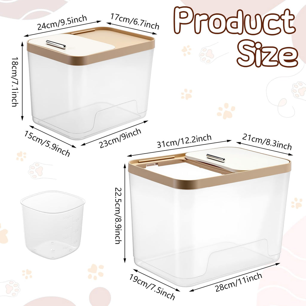 4 Pcs Clear Dog Food Storage Containers L735753
