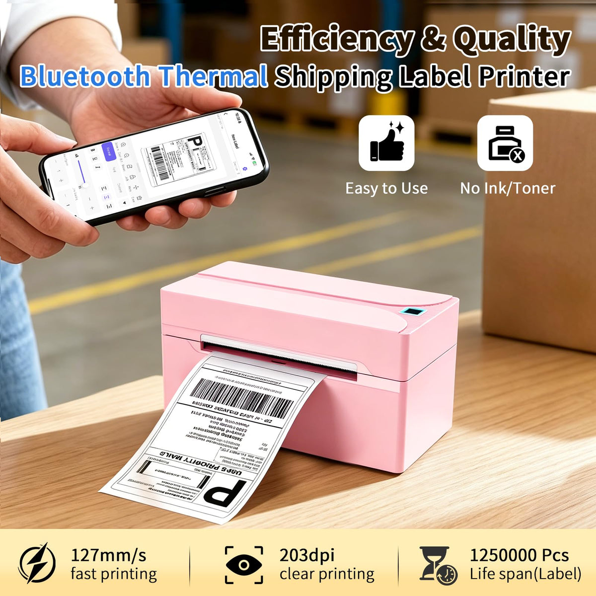 Bluetooth Thermal Label Printer Z2017