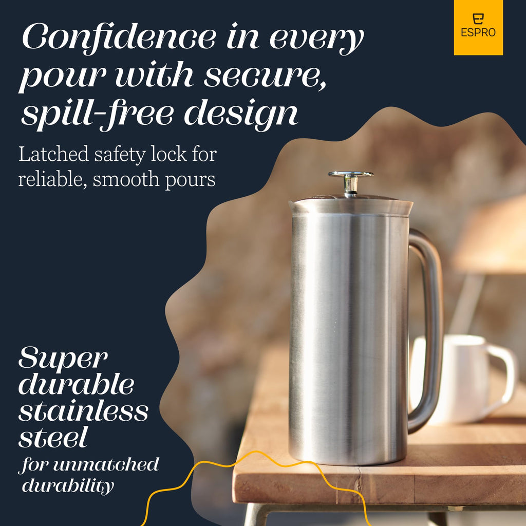 18oz Brushed Stainless Steel French Press R95670