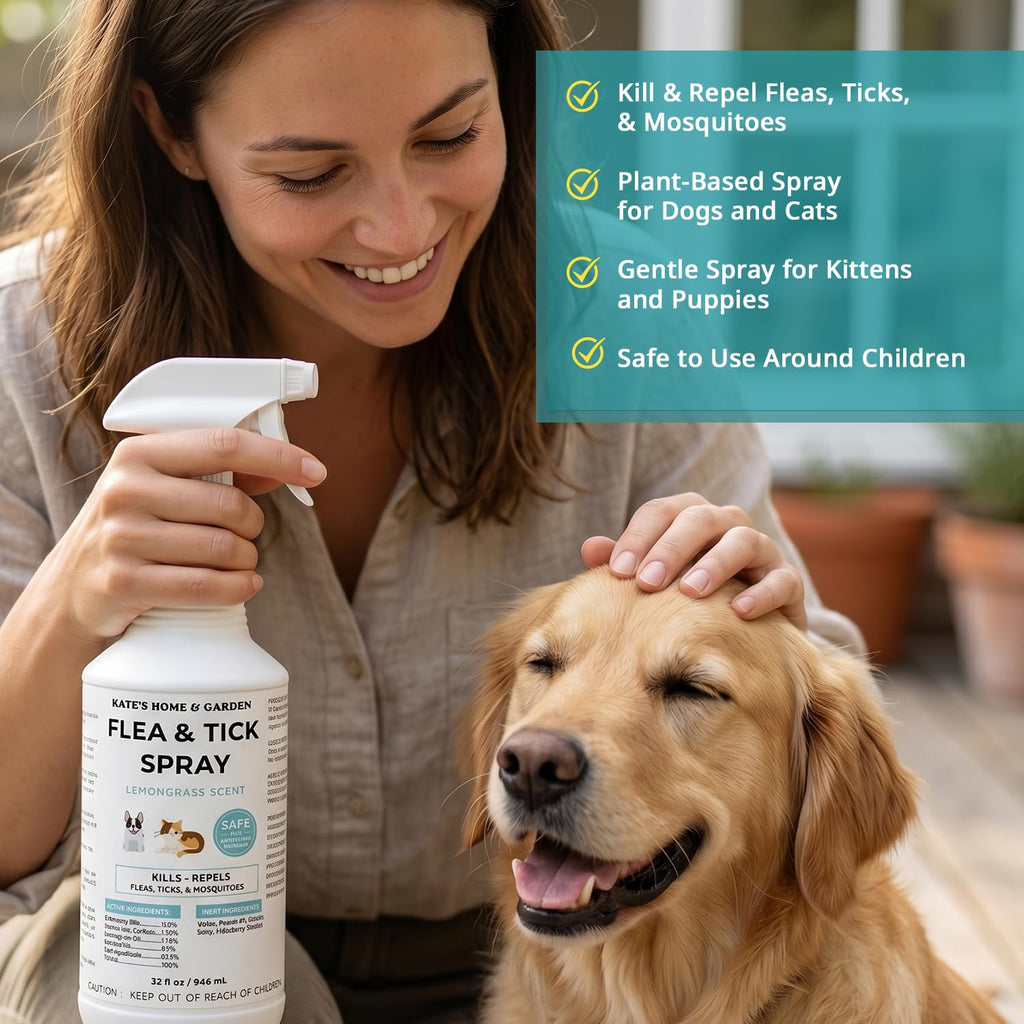Flea and Tick Spray for Dogs & Cats 32oz L4604