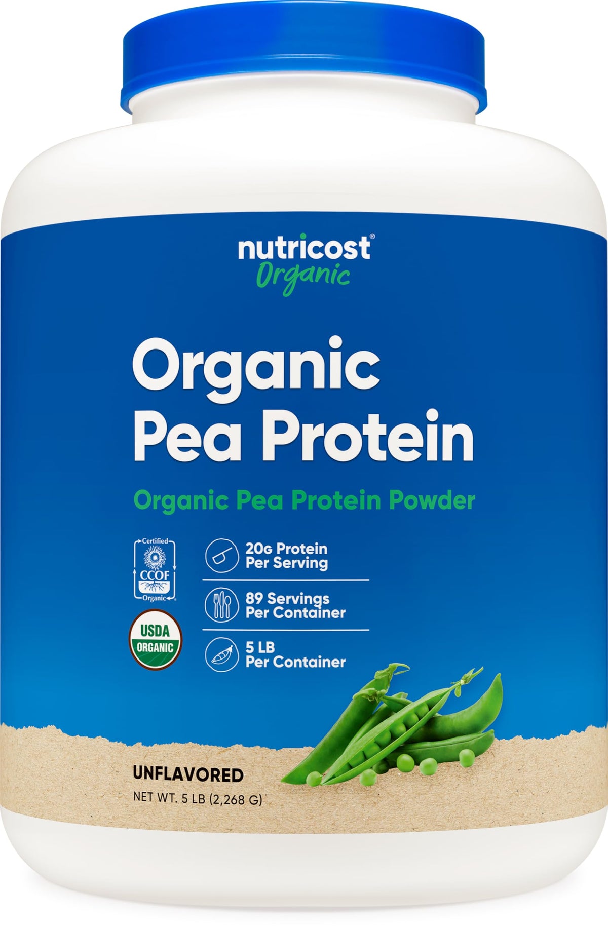 Organic Pea Protein Isolate Powder 5LBS N9908