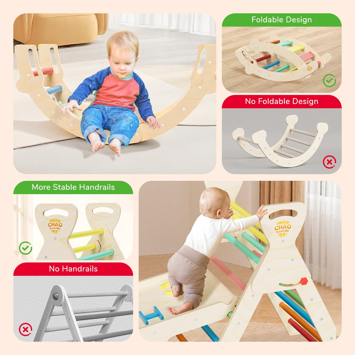 Montessori Toddler Climbing Toys Indoor J240