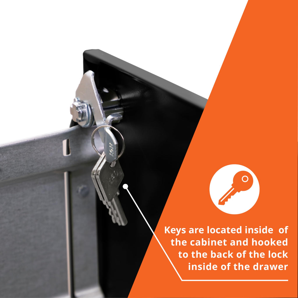 2 Drawer Locking Steel Filing Cabinet D455