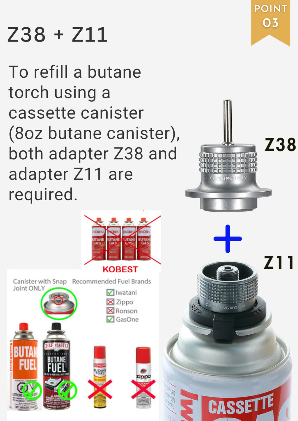 Cassette Canister to Butane Fill Adapter U6544