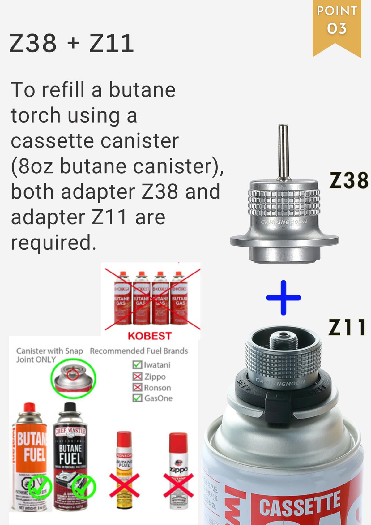 Cassette Canister to Butane Fill Adapter U6544