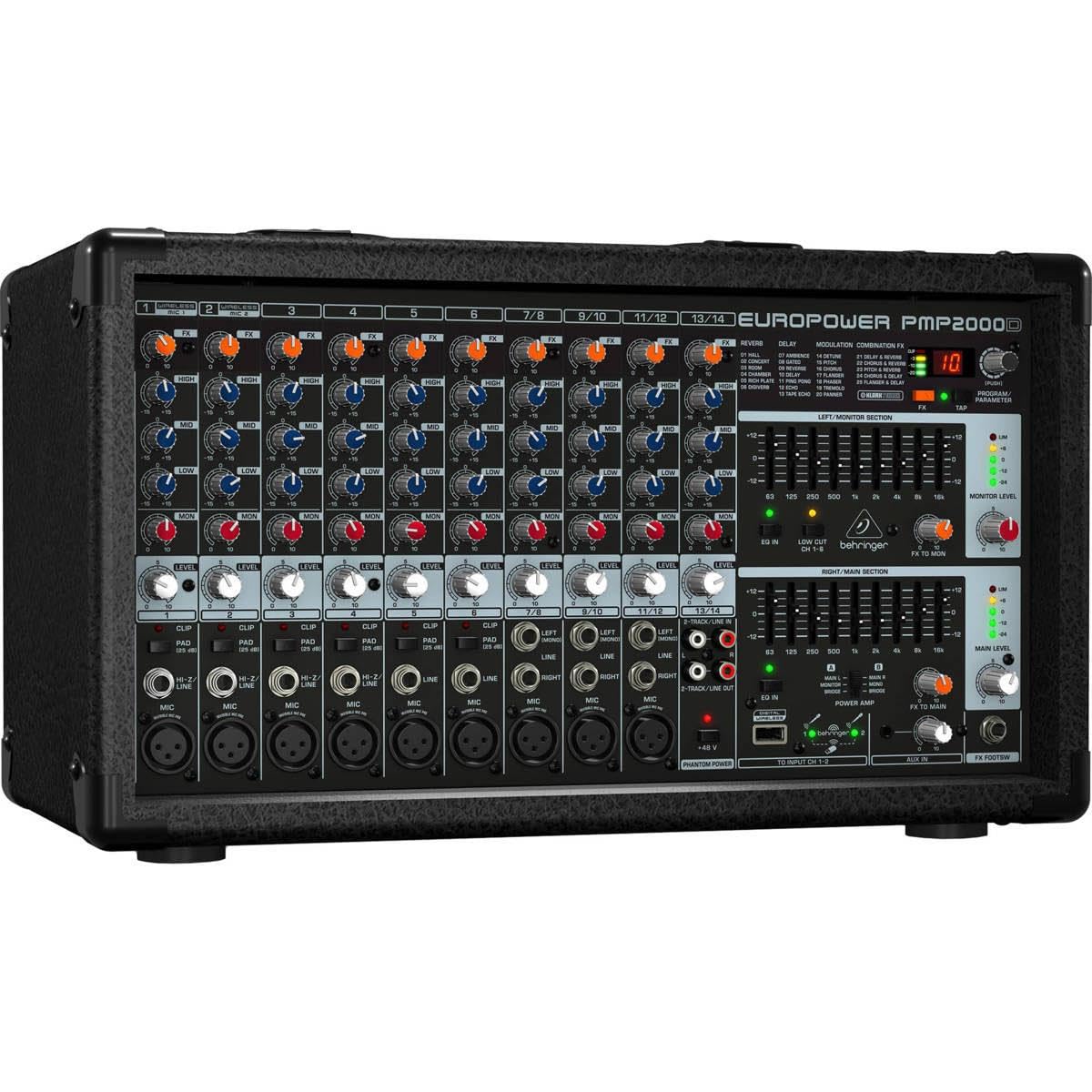 2000-Watt 14-Channel Powered Mixer D1689