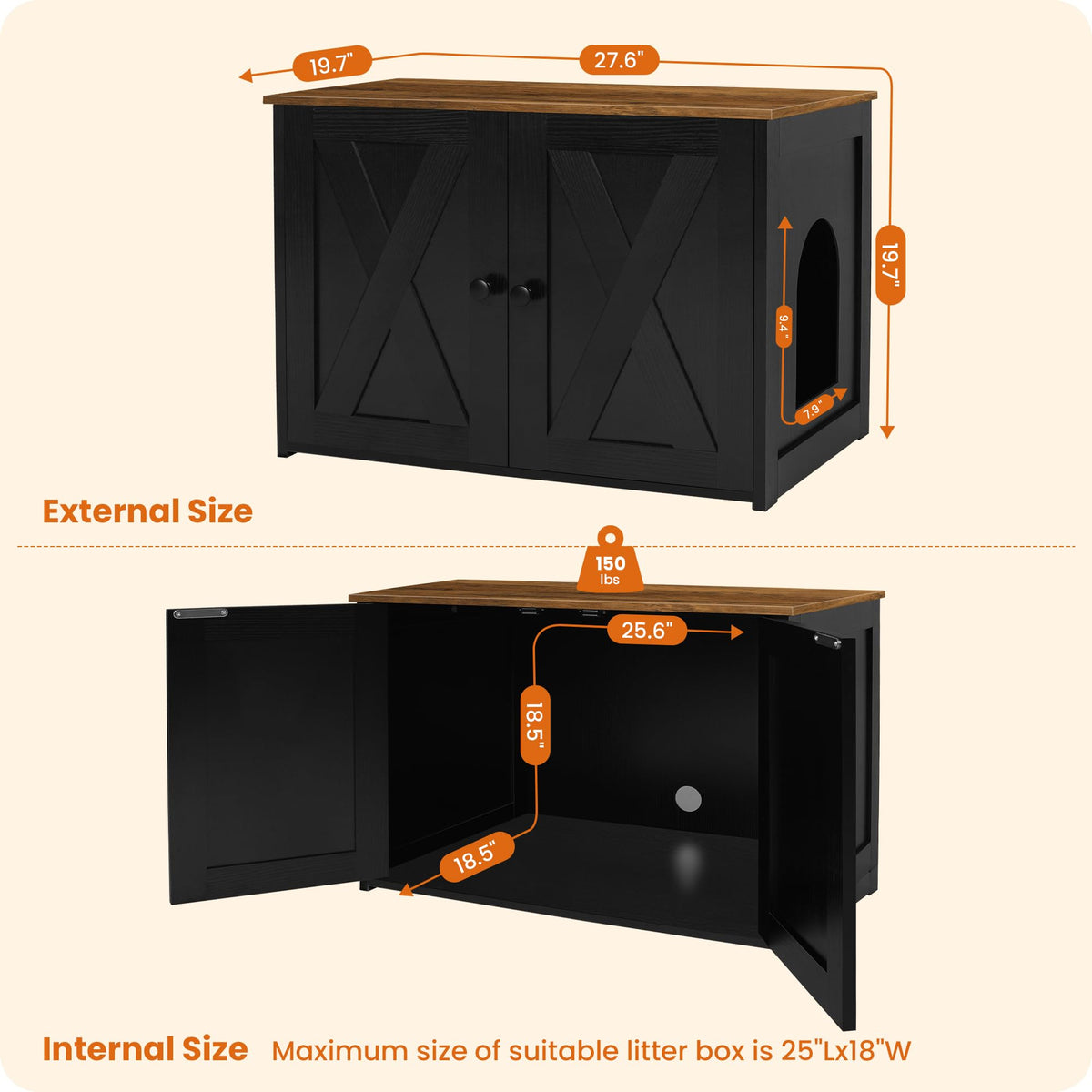Cat Litter Box Enclosure J376