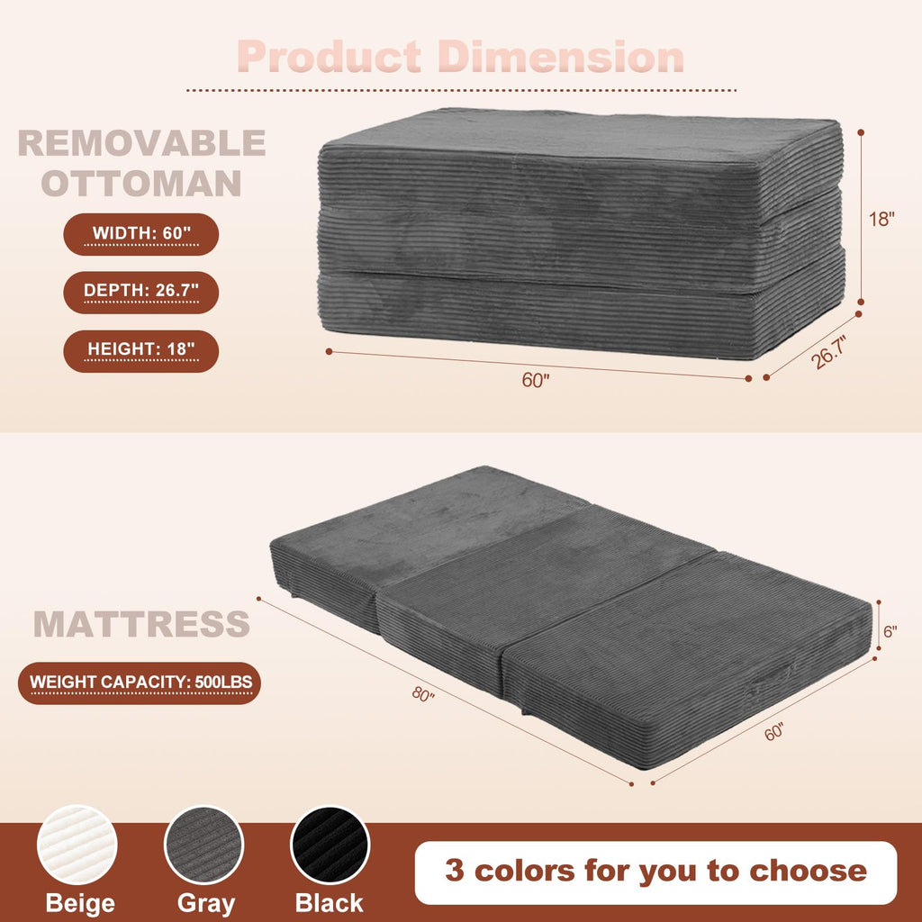 6-Inch Tri-Fold Foldable Mattress C28562