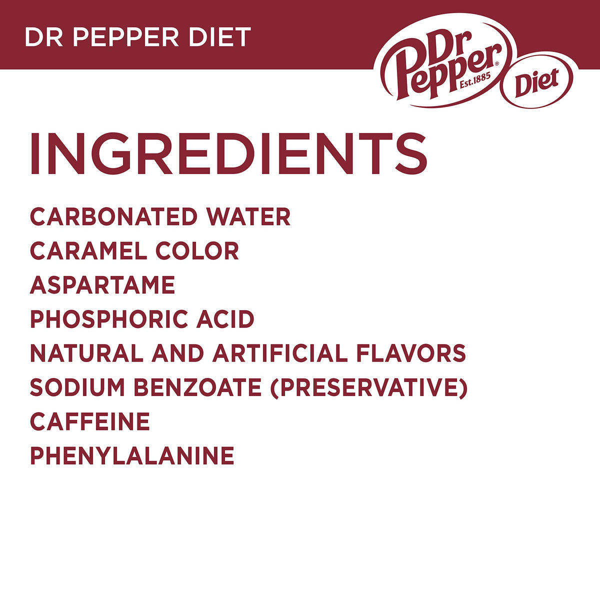 Diet Dr Pepper Soda 7.5 fl oz 10 pack K3623