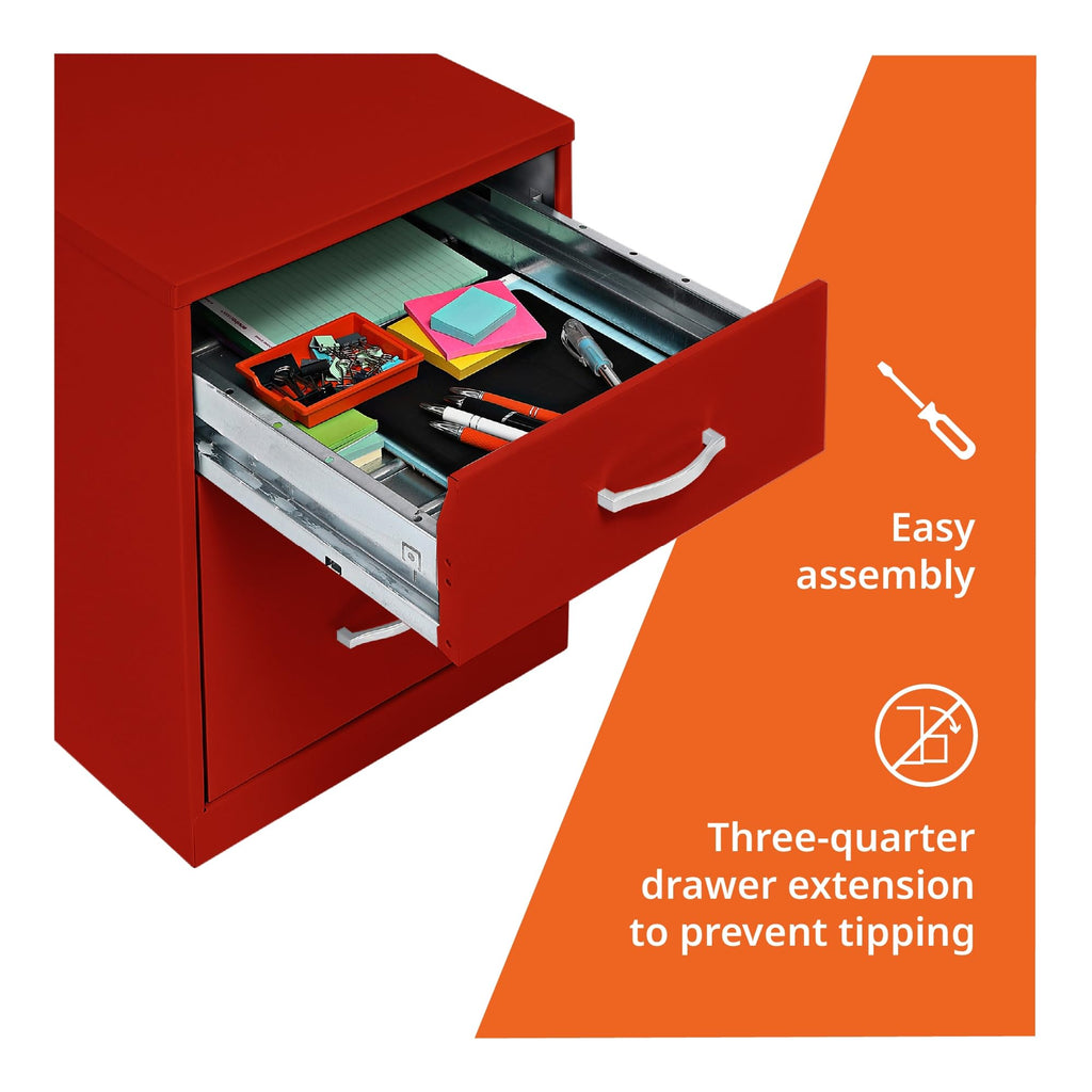 2 Drawer Locking Steel Filing Cabinet D455