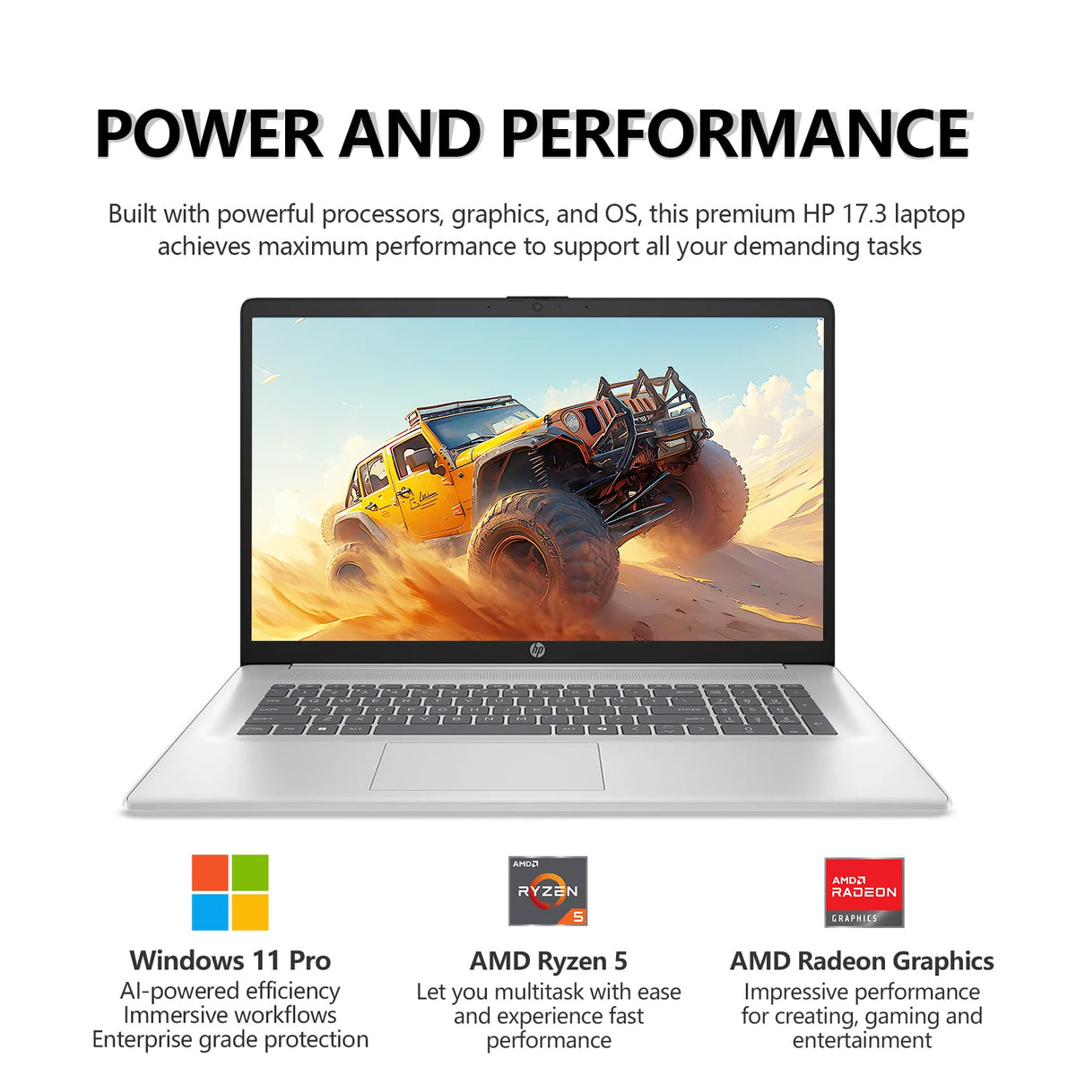17.3" Touchscreen Laptop, Ryzen 5, 32GB RAM 1TB SSD V834