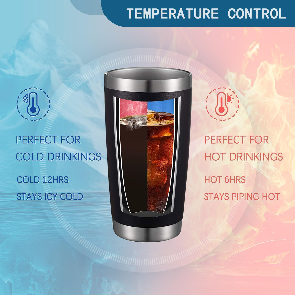 20oz Insulated Stainless Steel Tumbler with Lid I74202