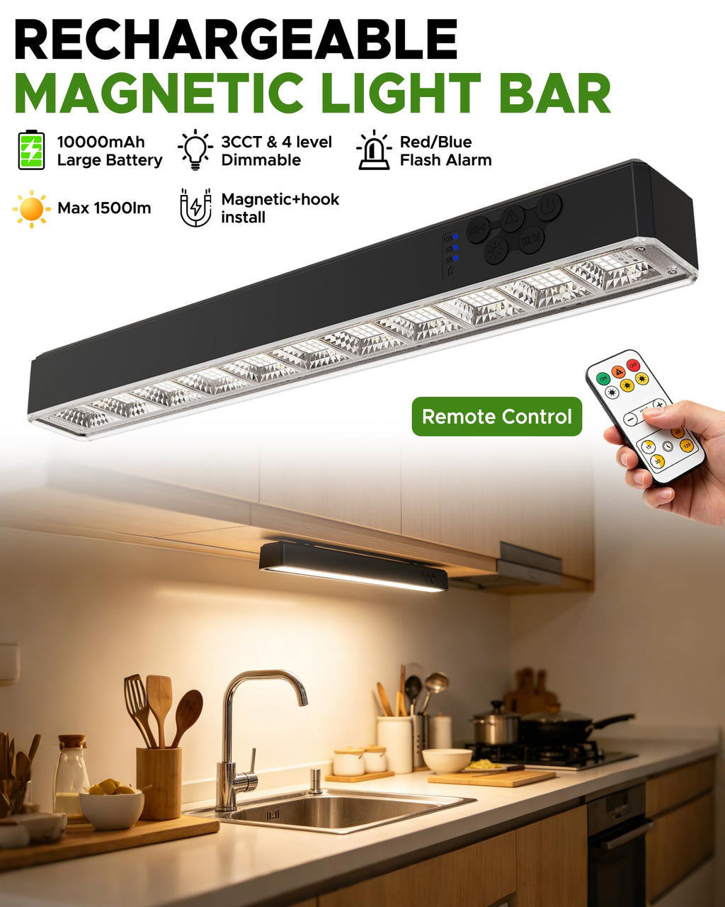 Rechargeable Magnetic LED Light Bar Z3810