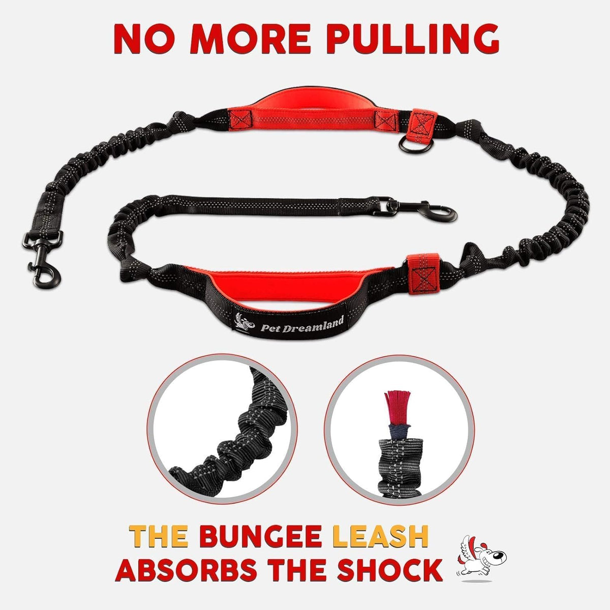 Hands Free Dog Leash with Poop Bag Dispenser J261756