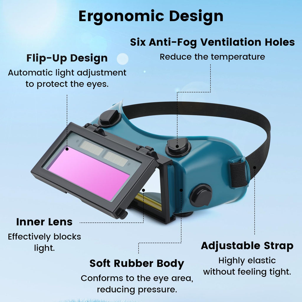 Auto-Darkening Welding Goggles with Flip-Up Lens M8123