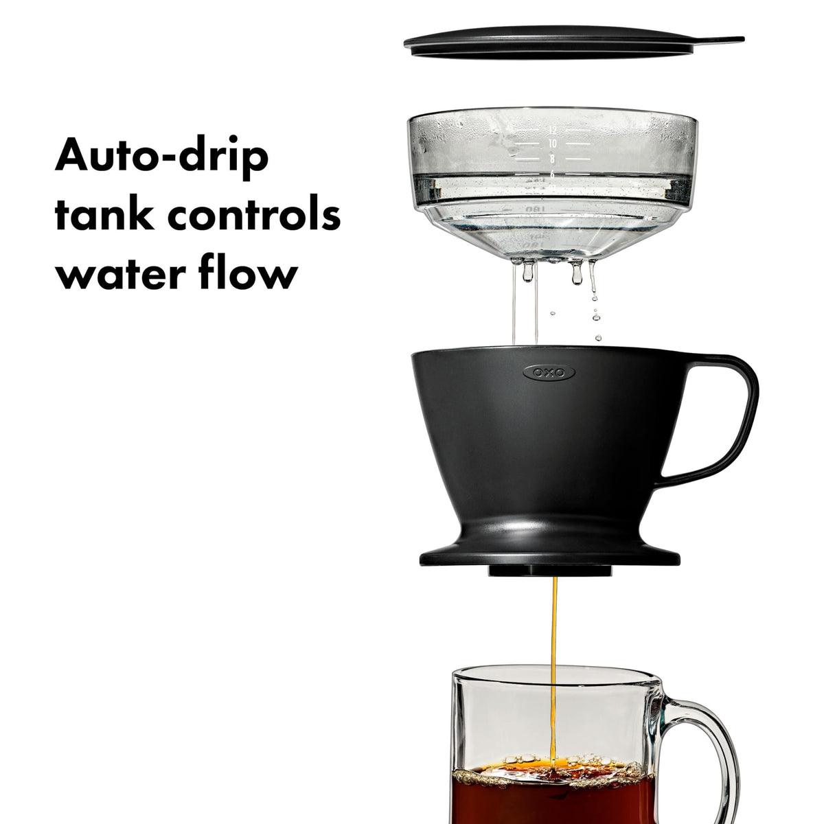 Single Serve Pour-Over Coffee Maker 12 oz Matte Black R233340