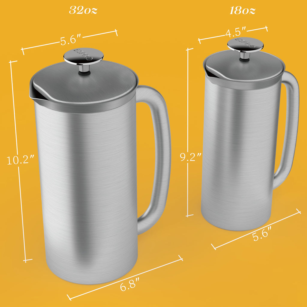 18oz Brushed Stainless Steel French Press R95670