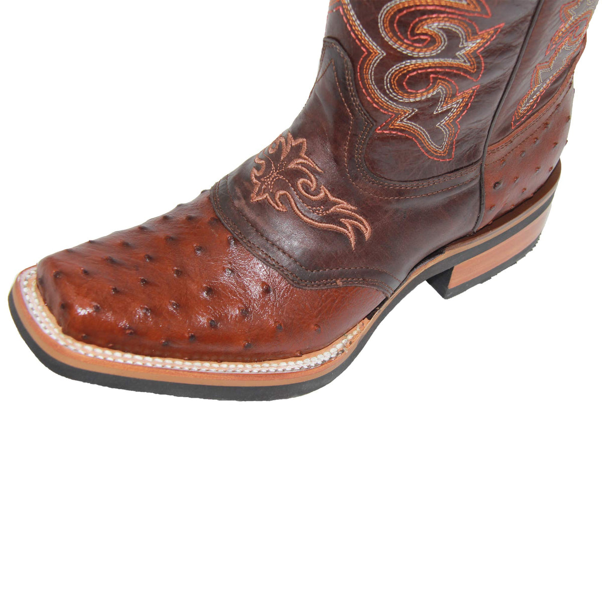 Cowhide Leather Square Toe Western Cowboy Boots J45434