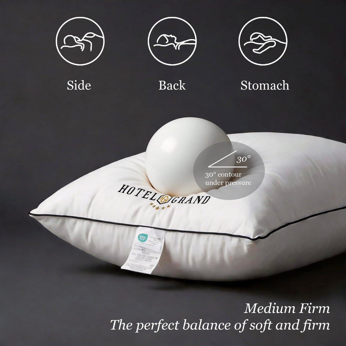 Queen Size Down Alternative Pillows Set of 2 B7772
