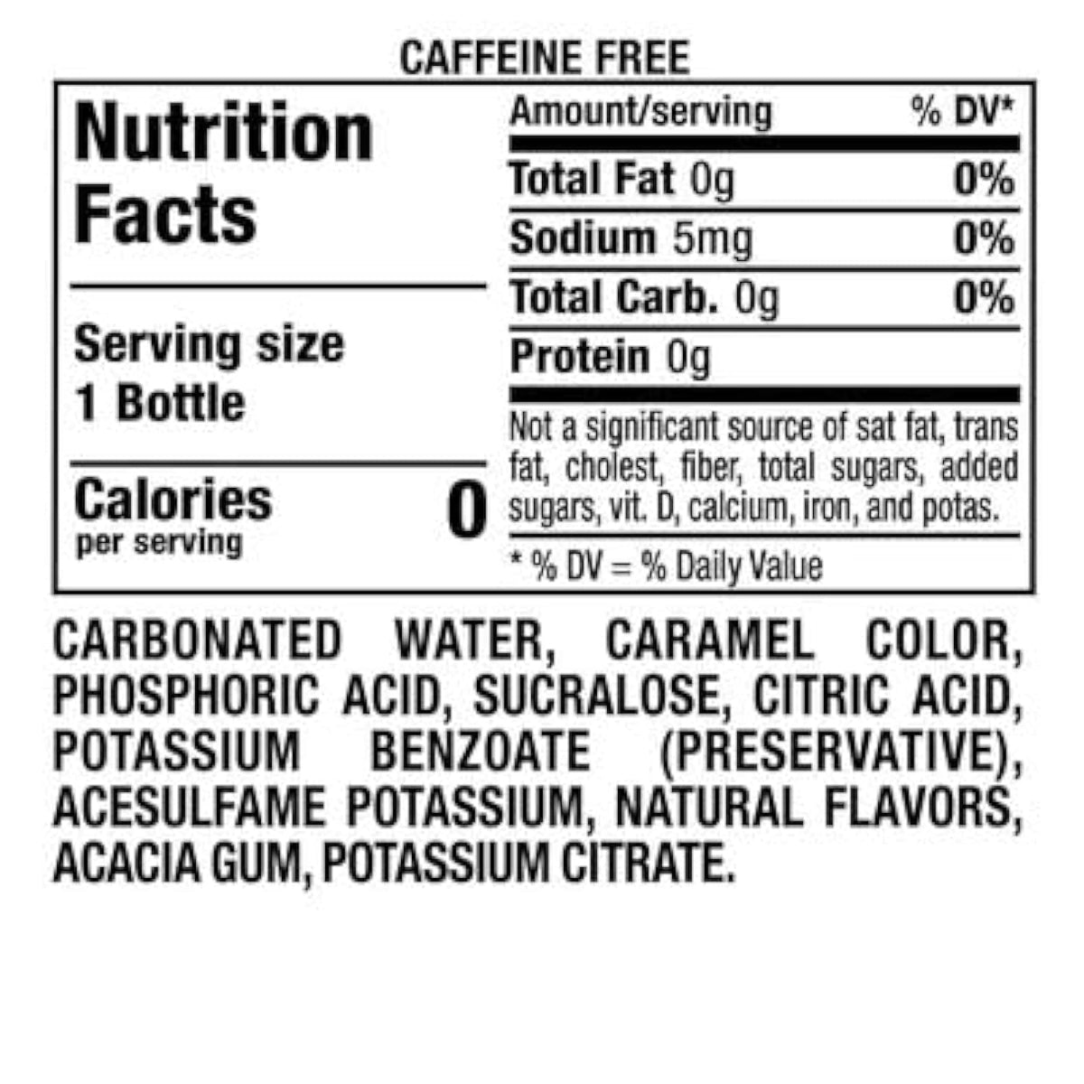 No Caffeine Cola Soda 6 Pack 16.9 oz V14383