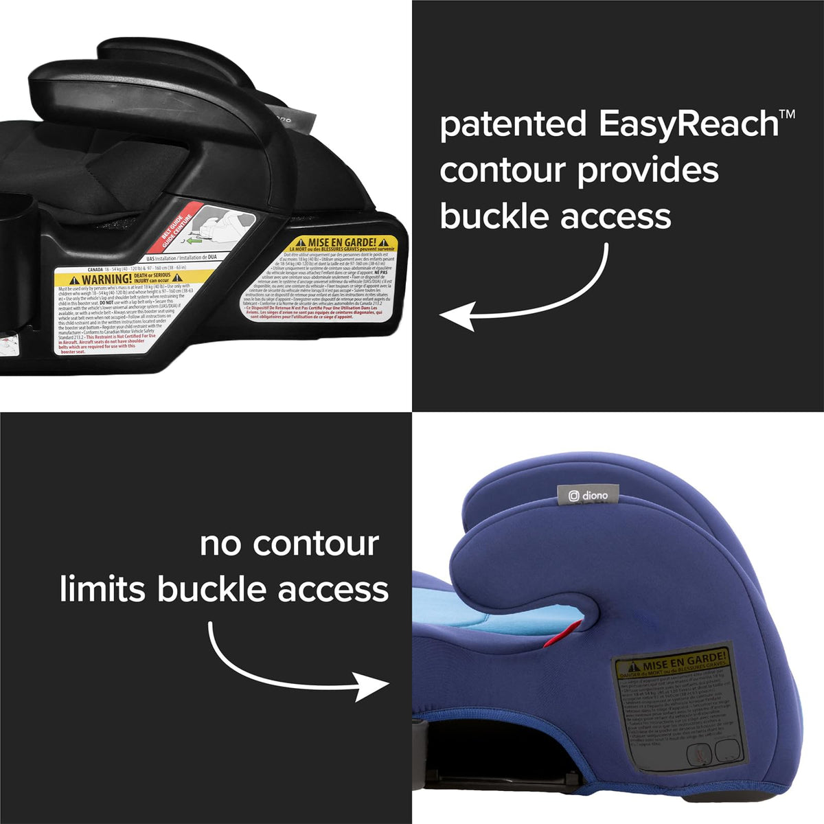 Backless Booster for Children 40-120 lbs M793799