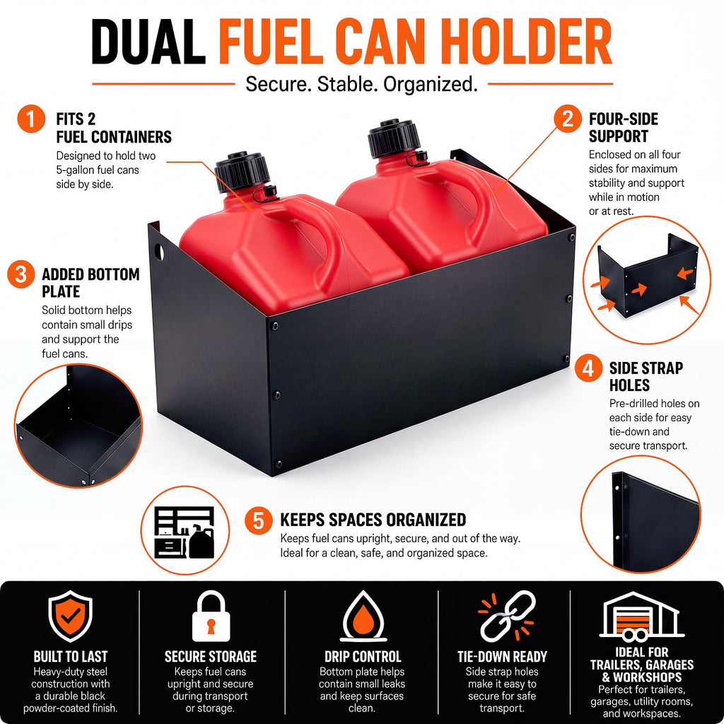 5 Gallon Gas Can Holder L118