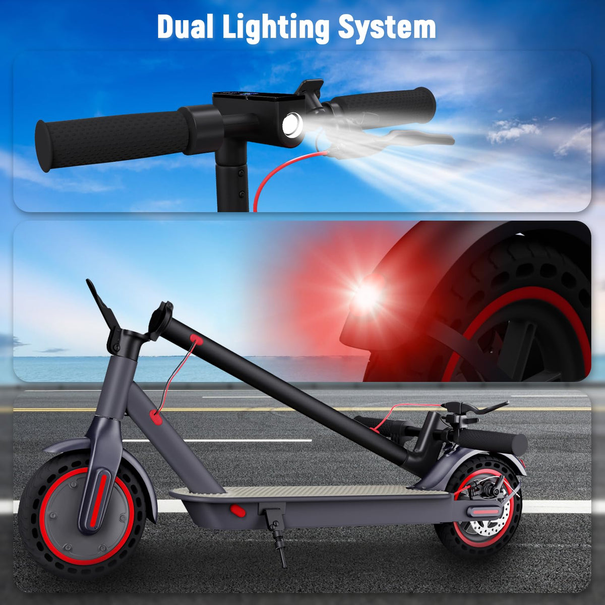 Electric Scooter 350W/500W Motor 8.5'' Solid Tire P18155