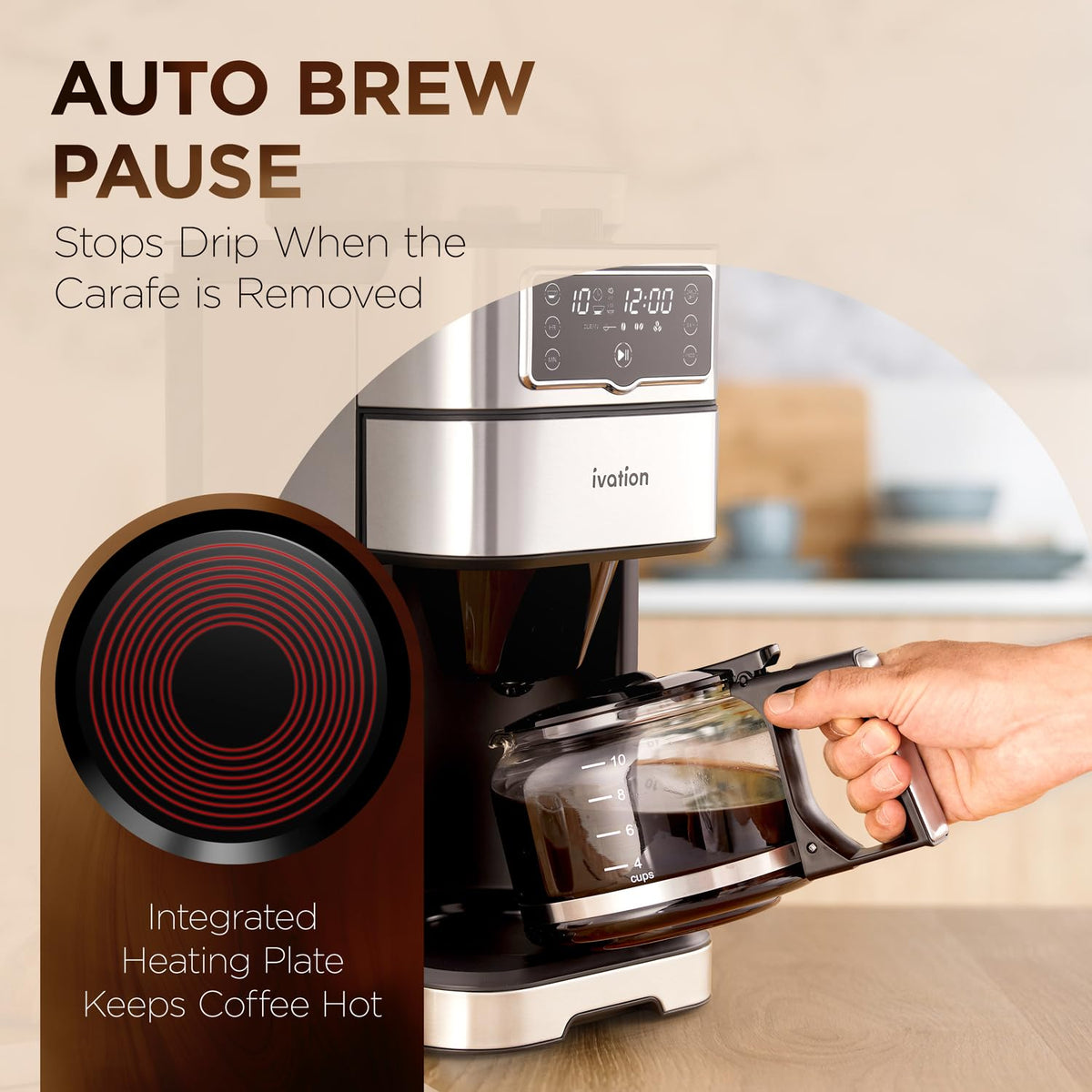 2-in-1 Drip Coffee Maker & Grinder L35627