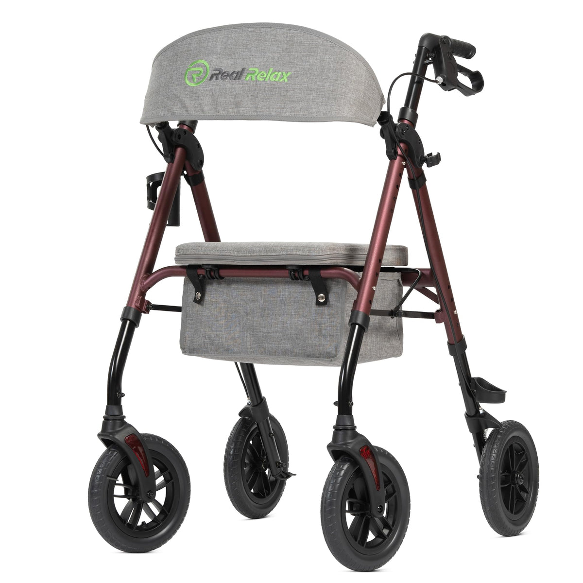 Light Red All Terrain Rollator Walker K99075