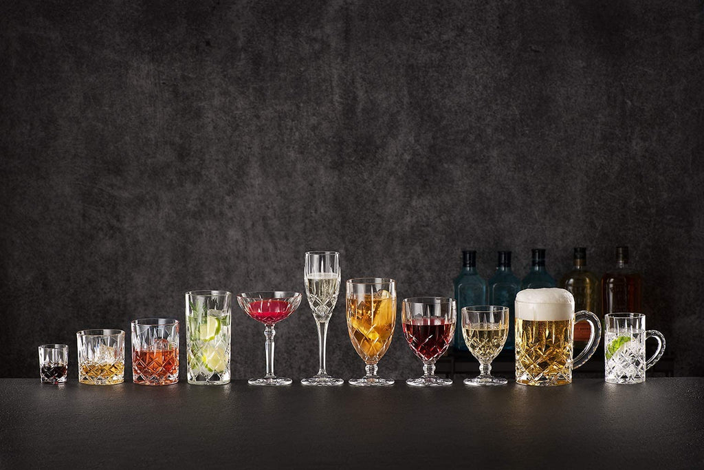 Clear Crystal Cocktail Coupe Glasses, Set of 2 W110