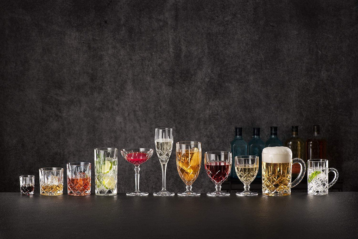 Clear Crystal Cocktail Coupe Glasses, Set of 2 W110