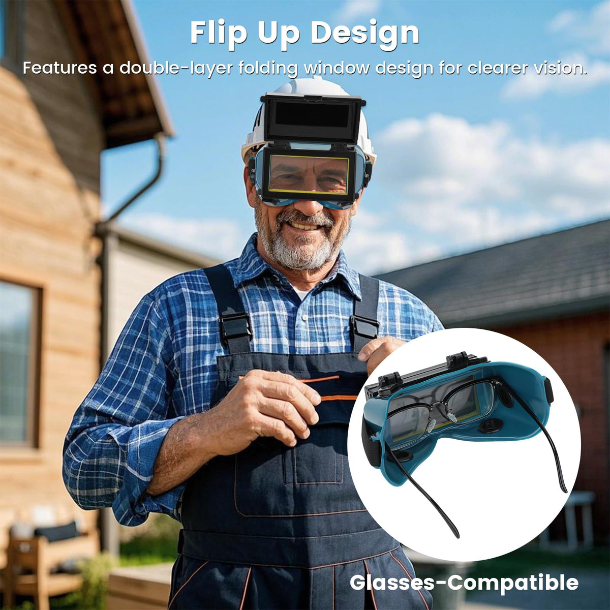 Auto-Darkening Welding Goggles with Flip-Up Lens M8123