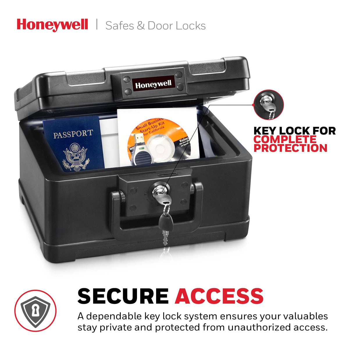 Small Black ABS Plastic Safe with Key Lock S65858