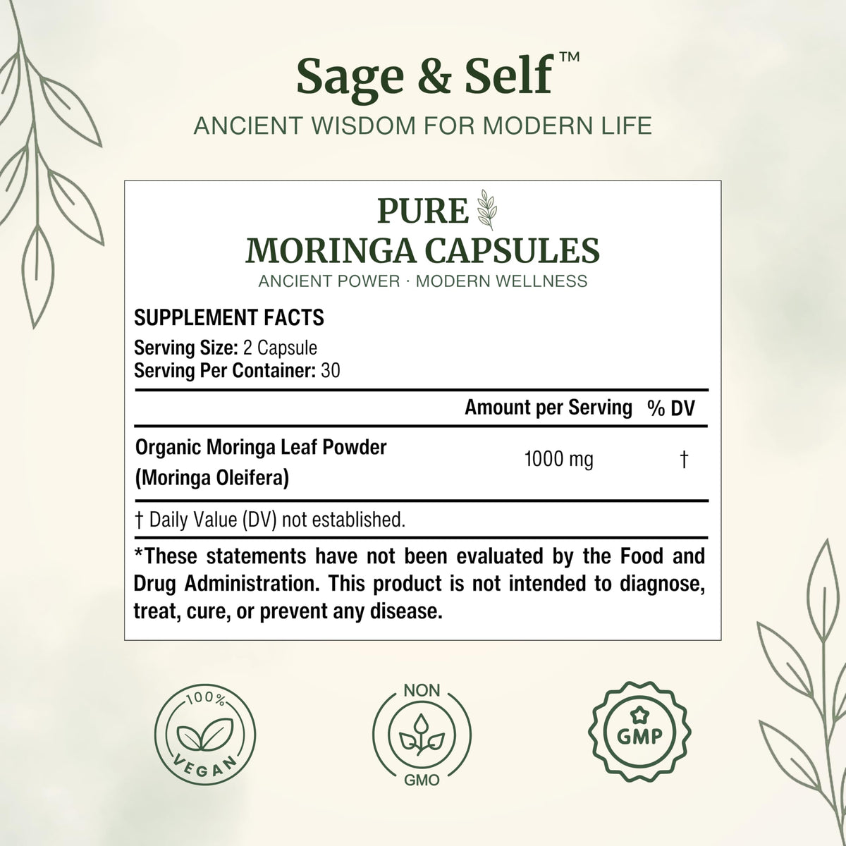 Moringa Capsules 60 Capsules V4390