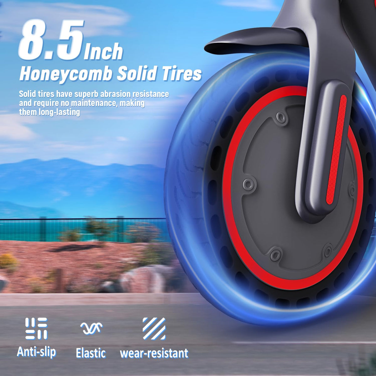 Electric Scooter 350W/500W Motor 8.5'' Solid Tire P18155